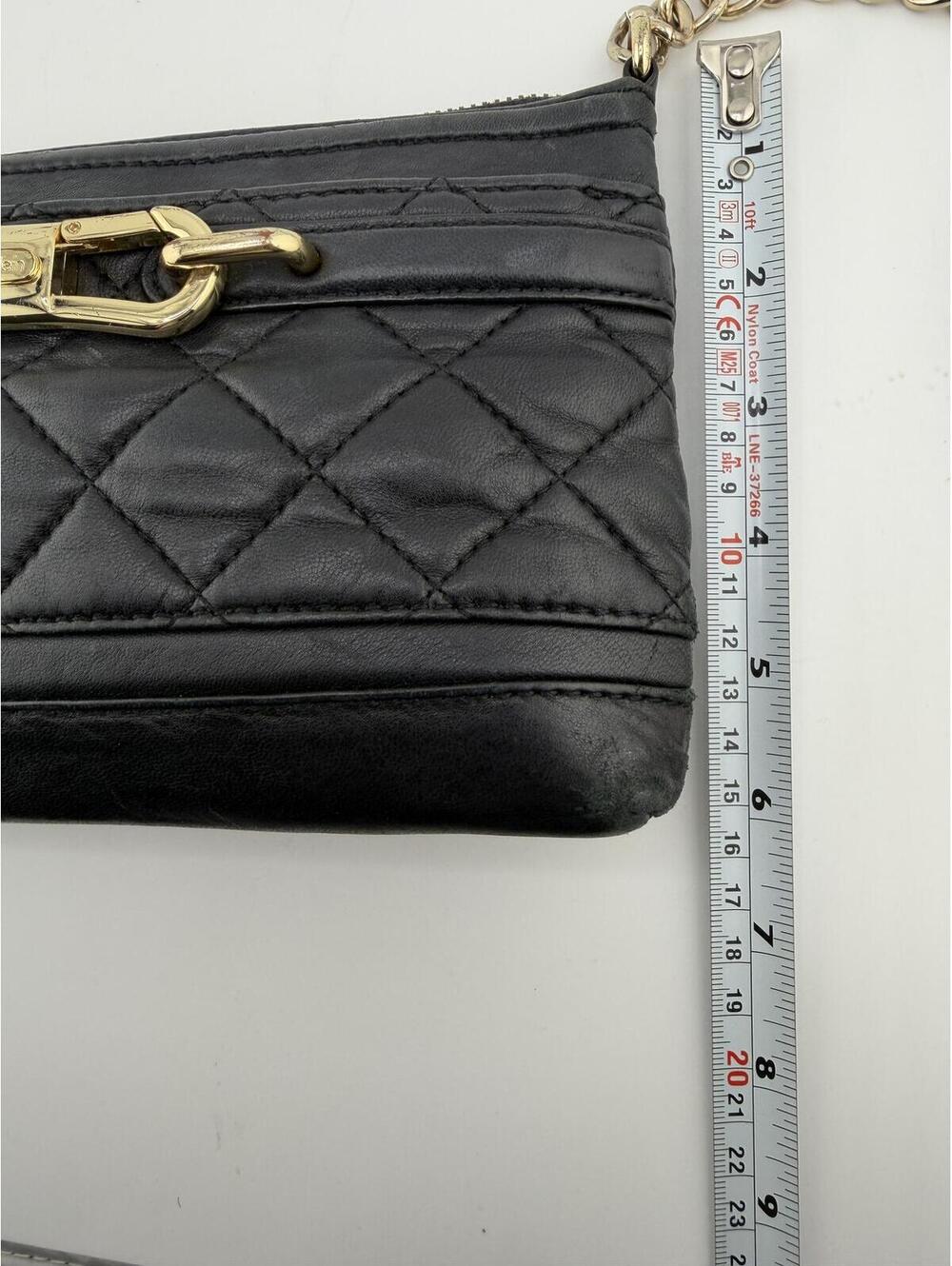 Calvin Klein‎ Quilted Black Leather Crossbody Bag Gold Hardware - Picture 10 of 10